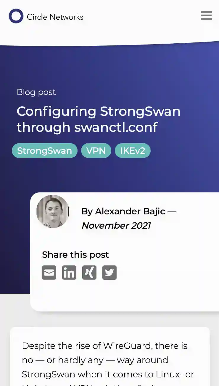 StrongSwan konfigurieren mit swantctl.conf